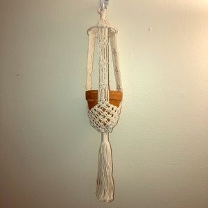 Macrame Hanging Plant Holder (pot included)